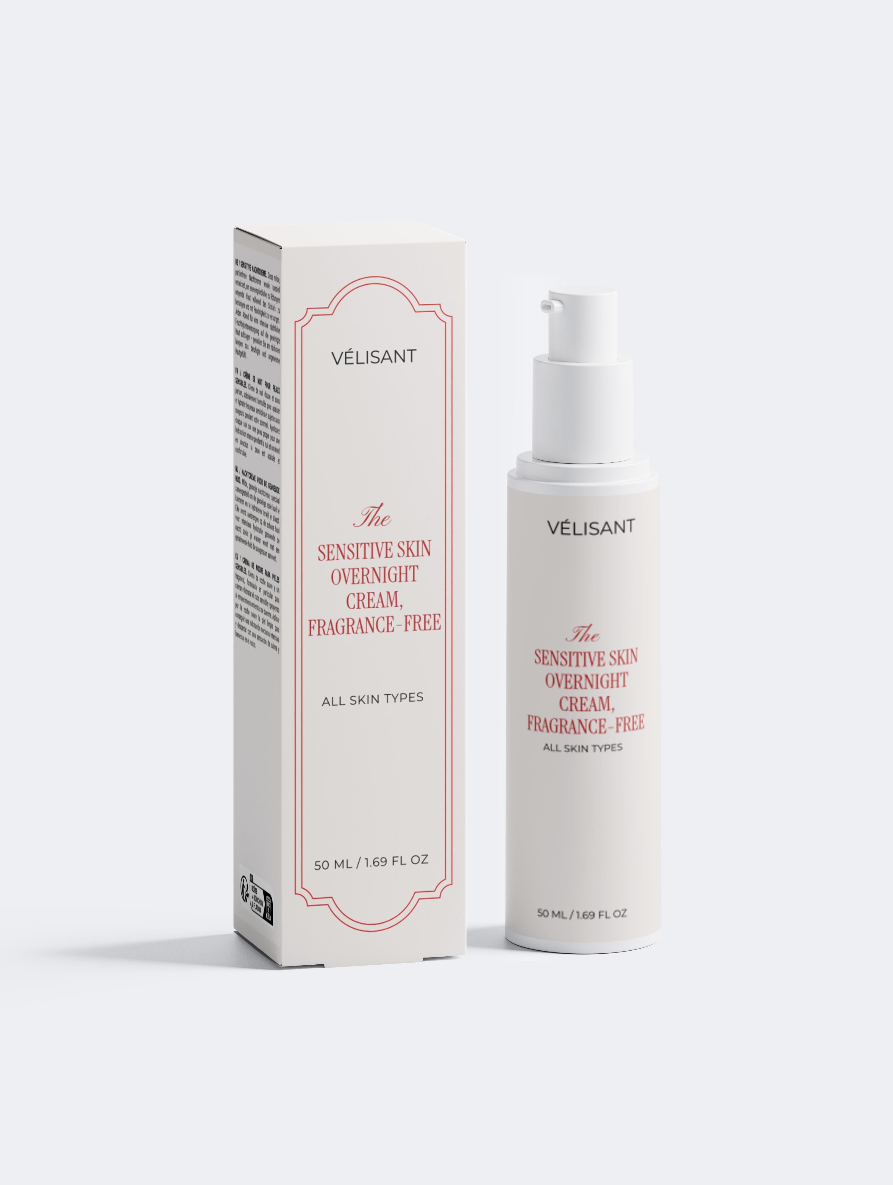 Sensitive Skin Overnight Cream, Fragrance-Free